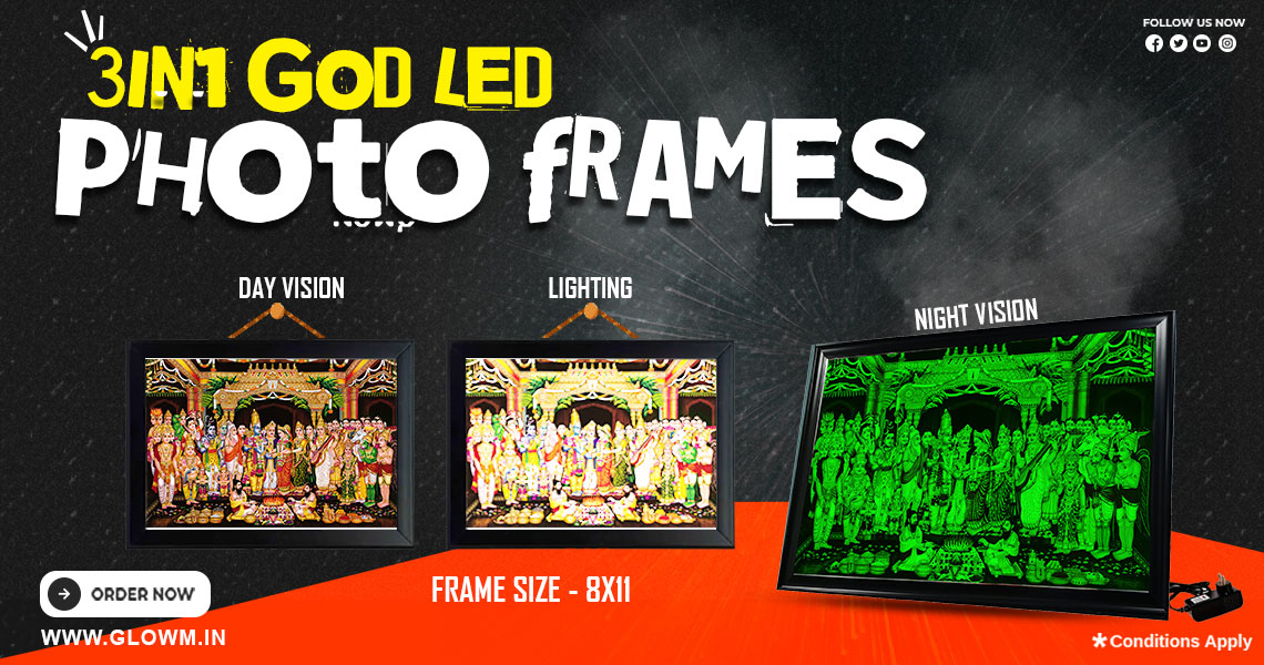 3in1 God Led Photo Frames