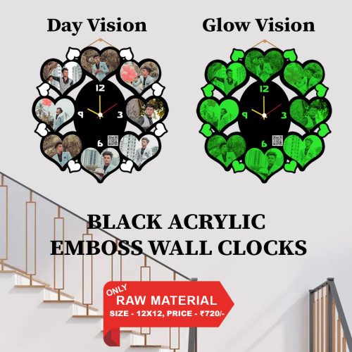 Black Acrylic Wall Clock 004