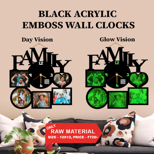 Black Acrylic Wall Clock 005