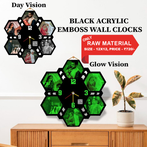 Black Acrylic Wall Clock 008