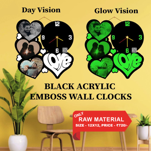 Black Acrylic Wall Clock 009